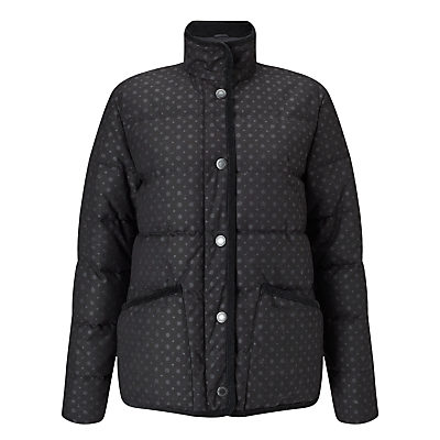 Barbour Heritage Wax Snow Spot Baffle Coat, Navy Barbour Heritage Wax Snow Spot Baffle Coat, Navy